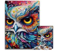 Color Owl JigsawPuzzle 1000 Pieces for Adults Puzzles for Adults DIY Home Decor Gift, Brain Teaser Game 50x75CM/19.68x29.52inch