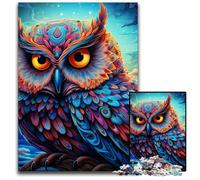 Color Owl Jigsaws 1000 Pieces for Adults cardboard Jigsaw Puzzles Ideal for Teenagers & Collectors, Travel Gift, Family Activity 26X38CM/10.23x14.96inch