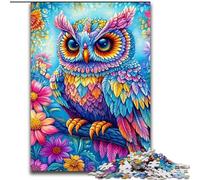 Color Owl Jigsaws 1000 Pieces for Teenagers, Family Activity Fun at Home Activities, Birthday Present,Travel Gifts (26x38cm)