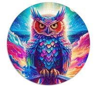 Color Owl Paper Jigsaw Puzzles Jigsaw Puzzle 1000 Pieces Challenging Brain Teaser for Teenagers,Family Fun,DIY Home Decor Gift 67.5x67.5cm
