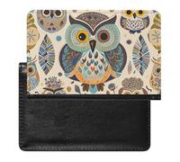 Color Owl Pattern Passport Holder ID Card Protector Case Holder Travel Pack Unisex-adult Waterproof Passport