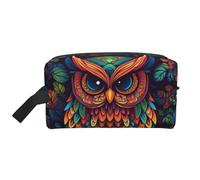 Color Owl Pattern Portable Large-Capacity Travel Toiletry Bag (Print Models) Waterproof Makeup Storage Bag for Men and Women for Business Trips, Fitness, Bathroom, Daily Storage