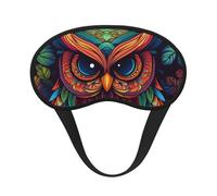 Color owl Pattern Sleep Mask for Side Sleeper, Blackout Eye Mask for Women Men, Zero Pressure Sleeping Masks Soft Breathable Eye Cover Comfortable Blindfold Eyeshade for Night Sleep