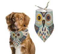Color Owl PatternPet Scarf Dog Bandana for Small Medium Large Exquisite Unique Cat Dogs Kerchief Premium Fabric Cute Triangle Cat Dogs Bibs Scarf