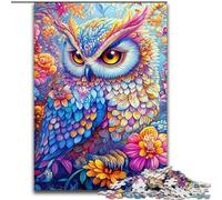 Color Owl Puzzles for Adults 1000 Pieces, Toys Educational Games Stress Relieving Wishlist with Santa Claus (26x38cm)