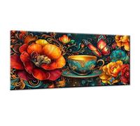 Color Paint by Numbers for Adults, Paint by Numbers Kits On Canvas, DIY Digital Painting for Adults Beginners with Acrylic and Brushes, Butterfly Oil Painting Craft for Home Wall Decor 24x48 Inch w0-7