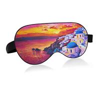 Color Painting Island Sunset View Sleep Eye Mask, Sleeping Mask & Blindfold with Elastic Headband Soft Comfort Eyeshade Sleep Cover for Travel Yoga Nap