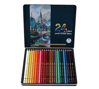 Color Painting Pencil, 24 Pcs Colored Pencils Set, Wood Soft Core Color Pencil Oil Pastels Pencils with Boxes Artists Pencil with Storage Box for Drawing Sketching Blending Shading for Children Adult