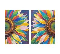 Color Painting Sunflower Passport Holder Passport Wallet PU Leather Passports Protective Cover Slim Travel Accessories