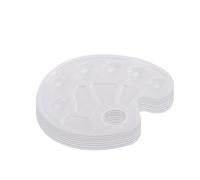 Color Palette 2/8/15 Pcs Paint Palette,10 Wells White Oval, For Watercolor And Oil DIY Craft Professional Art Painting(White 8pcs)