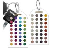 Color Palette Cards, 12 Season Color Analysis Template Cards, 2 Pieces Portable ColorMatching Guide For Outfits & Makeup,Scratch-Proof Double-Sided Palette With 60+ Colors & Bead Ball Chains