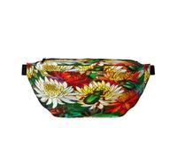 Color Peacock Fanny Pack for Women Man,Stained Glass Art Waist Belt Bag Crossbody for Sports Travel Hiking Running Jogging