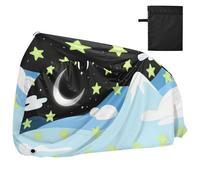 Color Pencil Drawing Stars and Moon Waterproof Cover for Bike with Lock Holes Anti Dust Rain Snow UV Storage Road Bike Cover Fits for Most funda impermeable para bicicleta