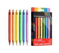 Color Pens Fine Point,Washable 0.7mm 6 Colors Retractable | Acrylic Colored Pens Set - for Students Teachers Writing Water-Based Painting Comic Storyboarding
