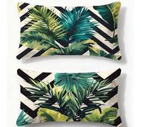 Color Pillow Protectors 2 pack Cushion Covers 40x60cm Rectangular Plant Cushion Covers,2025 New Velvet Invisible Zipper Sofa Cushions for Autumn Winter Sofa Living Room Decorations Pillows O-1107U