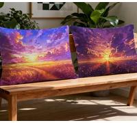 Color Pillowcase Landscape Cushion Covers set of 2 Large Pillow Cases 24x36in Rectangle Cushion Covers,2026 New Velvet Duplex Print Sofa Pillows for Winter Autumn Living Room Home Decor Gifts O-300O