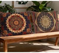 Color Pillowcase Mandala Cushion Covers set of 2 Large Pillow Cases 24x36in Rectangle Cushion Covers,2026 New Velvet Duplex Print Sofa Pillows for Winter Autumn Living Room Home Decor Gifts O-1060O