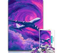 Color Plane 1000 Piece Jigsaw Puzzles for Adults & Teens,Challenging To Complete But Fun And Humorous Unique Home Decor And Gifts 38x26cm