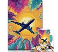 Color Plane Adult Jigsaw Puzzles 1000 Pieces,Family Game Stress Reliever Difficult Challenge Artists Collection,Fine Art (38x26cm)