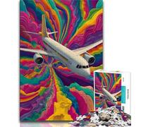 Color Plane Jigsaw Puzzles for Teenagers 1000 Piece Puzzle,Decompressing Intellectual Educational Toy Perfect Decoration (38x26cm)