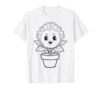 Color Plant Flower Flower Pot and Paint it Yourself Value Graphic T-Shirt, Men, White, M