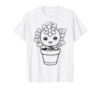 Color Plant Flower Flower Pot and Paint it Yourself Value Graphic T-Shirt, Men, White, M