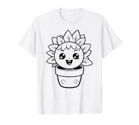 Color Plant Flower Flower Pot and Paint it Yourself Value Graphic T-Shirt, Men, White, S
