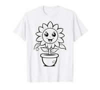 Color Plant Flower Pot and Paint it Yourself Value Graphic T-Shirt, Men, White, L