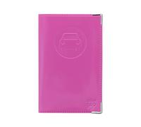 Color Pop Car Document Holder for Young Drivers Insurance, Grey Card, License, Fuchsia Colour - Made in France - Made in France - All Permits - 13.8 x 9 x 0.5 cm - France