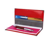 Color Pop® Checkbook Case - Made in France - Cheque Book / Credit Card / Various Papers, Red, 10,4 x 18,7 x 0,8 cm, 2 Ply