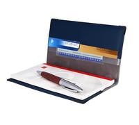 Color Pop Checkbook Case PVC Made in France - Cheque Book / Credit Card / Miscellaneous Papers - 10.5 x 18.8 x 0.8 cm, Marine, 11 x 20 x 2,3 cm, Classic