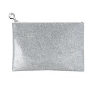Color Pop Flat Pencil Case - PVC Disco - Nylon Zip - 11.5 x 16.5 cm, Silver, H x l x Ep : 11,5 x 11,5 x 1 cm, Classic