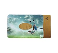 Color Pop Rigid RFID Blocking Card Holder - Made in France - Football Collection - PVC - Credit Card Protection - 6 x 9.2 cm, Goal, 6 x 9,1 x 0,4 cm, Classic