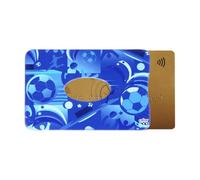 Color Pop Rigid RFID Blocking Card Holder - Made in France - Football Collection - PVC - Credit Card Protection - 6 x 9.2 cm, Footblue, 6 x 9,1 x 0,4 cm, Classic
