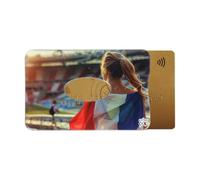 Color Pop Rigid RFID Blocking Card Holder - Made in France - Football Collection - PVC - Credit Card Protection - 6 x 9.2 cm, Supporter, 6 x 9,1 x 0,4 cm, Classic