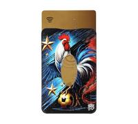 Color Pop Rigid RFID Blocking Card Holder - Made in France - Football Collection - PVC - Credit Card Protection - 6 x 9.2 cm, Rooster, 6 x 9,1 x 0,4 cm, Classic