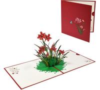 Color Print Daffodils 3D Pop Up Greeting Card - Mother's Day Anniversary Birthday