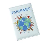 Color Print Global Passports Holder Covers Wallet Case PU Leather Passports Covers Travel Accessories for Women Men Passport Cover Pu Leather Print Global Cover