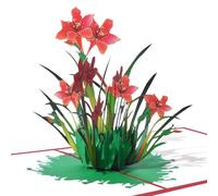 Color Printed Daffodil Pop Up Paper Flower Bouquet Greeting Cards with Blank Note & Envelope, gift for celebrating Love, Birthday, Anniversary, Special Moments, Valentine's Day