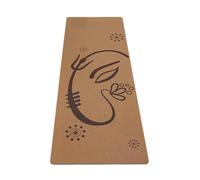Color Printed Soft Cork Rubber Non Slip Yoga Mat for Summer Exercise