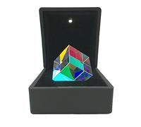 Color Prism Square Prism Color-Collecting Prism 6-Sided Cube with Light Box Optical Glass Lens for Cross Dichroic Square Prism