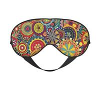 Color Psychedelic 14 Color Psychedelic Sleep Masks Adjustable Strap Soft Eye Mask for Women Men Travel Work Home
