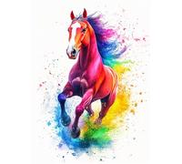 Color Puzzle 1000 Pieces, Paper Puzzles, Puzzle for Adults and Children 12 Years, DIY Large Puzzle Mats, Premium Quality Classic Paper Jigsaw, Home Wall Decor or as a Gift Horse 50x70cm