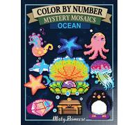 Color Quest Mystery Mosaics Color By Number: Ocean Animals Activity Book, Challenge Pixel Art Coloring Book for Adults and Kids (Color By Number Mystery Mosaics)