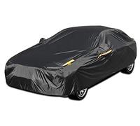 Color Rain Time UV Protection Car Cover Windproof Dustproof Scratch Resistant Outdoor Universal Full Car Covers for Sedan XL (Black, 191" - 201")