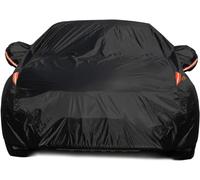 COLOR RAIN TIME UV Protection Car Cover Windproof Dustproof Scratch Resistant Outdoor Universal Full Car Covers (Black, Fit Hatchback-Length Up to 153 inch)