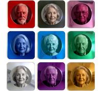Color Recognition Mirror Set for Seniors, 9 Pack Acrylic Cognitive Engagement Mirrors for Elderly Adults, Hand Eye Coordination Activity, Sensory Visual Training Board