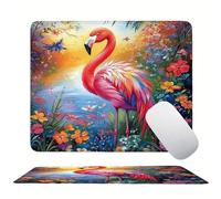 Color Red-Crowned Crane Mouse Mat 20 x 15 cm Ultra Thin, with Stitched Edges Office Mouse Pad, Non-Slip Rubber Base, Waterproof & Washable, Desk Accessories,Aesthetic Design Mousepad 200x150mm s0z-305