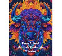 Color & Relax - Simply Mandalas: Country Animals Zentangle Coloring Book | 75 Relaxing Designs of Farm Life for Adults, Seniors & Teens