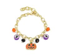 Color Rice Bead Pumpkin Skull Head Beaded Bracelets For Lover Cool Girl Exclusive Halloween Jewelry Accessories Halloween Beaded Bracelets For Women
